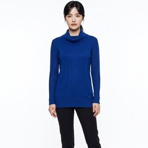 Reitmans Royal Blue Cowl Neck Sweater